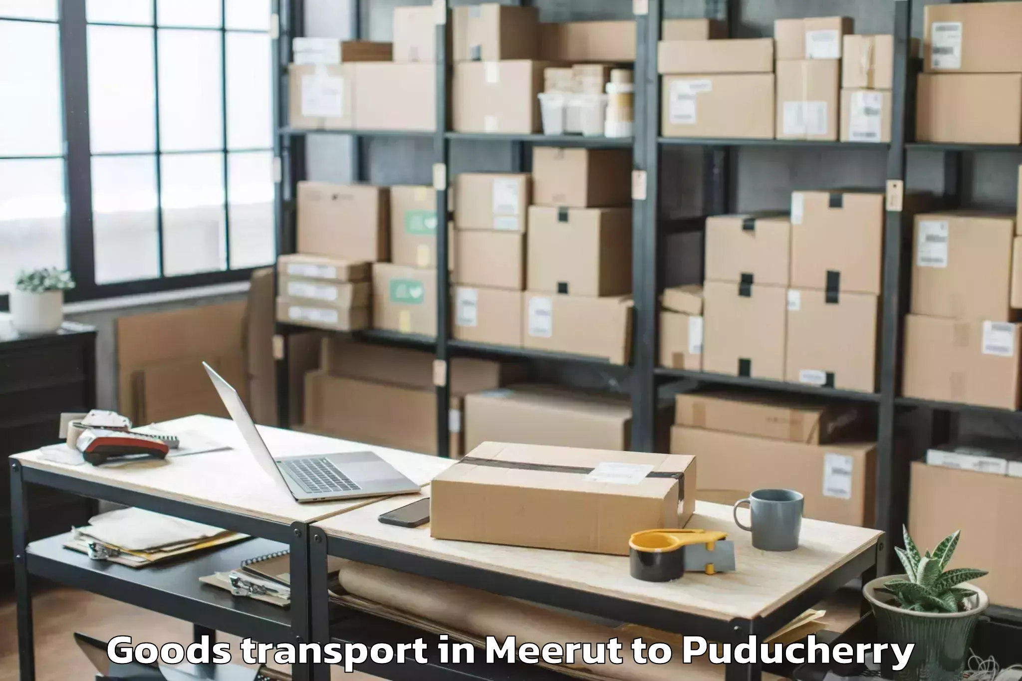 Easy Meerut to Puducherry Goods Transport Booking